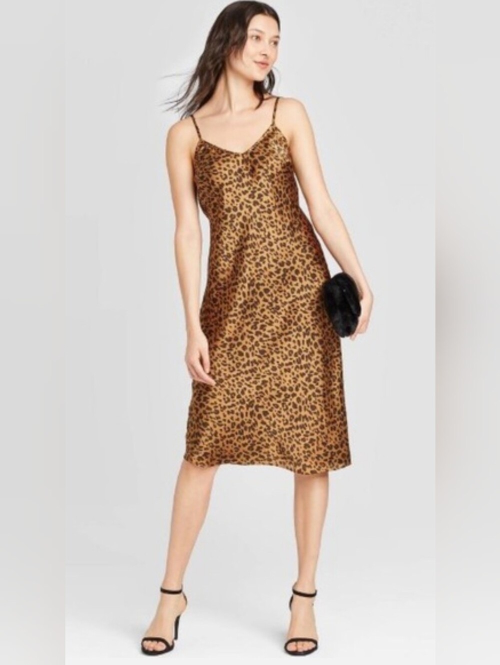 Leopard Print Slip Dress Size Small - Picture 3 of 5